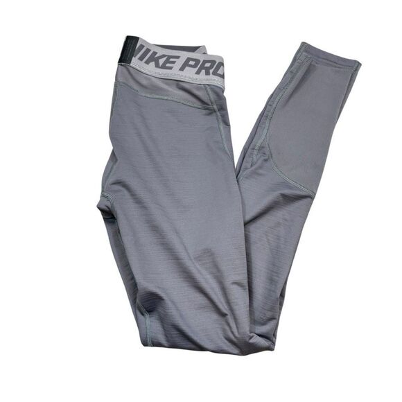 Men’s Nike Pro Warm Tights in Gray and Black Size Small - Picture 9 of 13